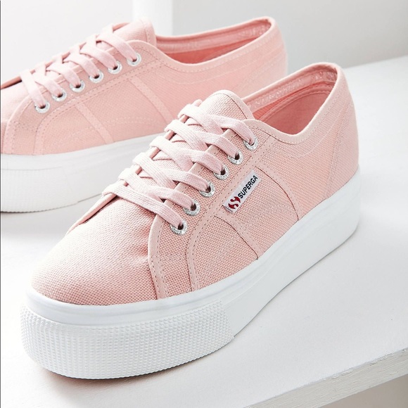 light pink platform sneakers